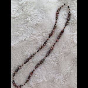 20" Genuine Leopard Jasper necklace, hand-strung